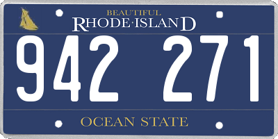 RI license plate 942271