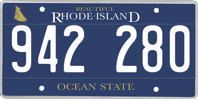 RI license plate 942280