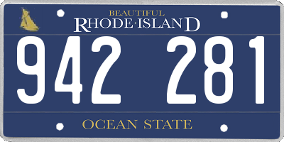 RI license plate 942281