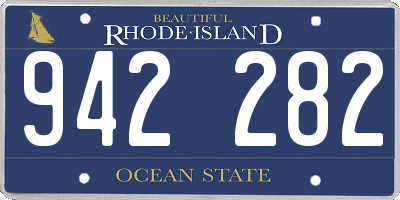 RI license plate 942282