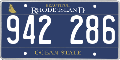 RI license plate 942286