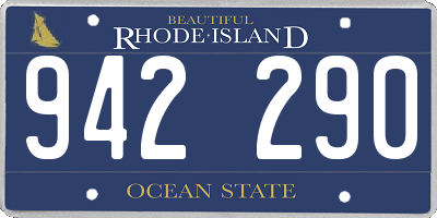 RI license plate 942290