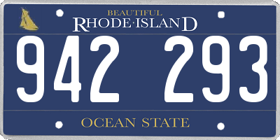 RI license plate 942293