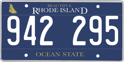 RI license plate 942295