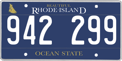 RI license plate 942299
