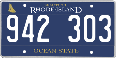 RI license plate 942303