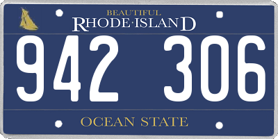 RI license plate 942306