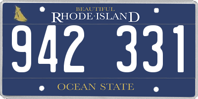 RI license plate 942331
