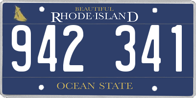 RI license plate 942341