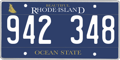 RI license plate 942348