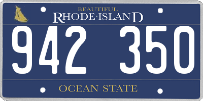 RI license plate 942350
