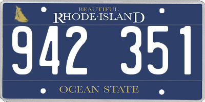 RI license plate 942351
