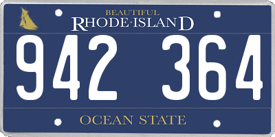 RI license plate 942364