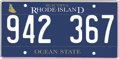 RI license plate 942367