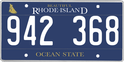 RI license plate 942368