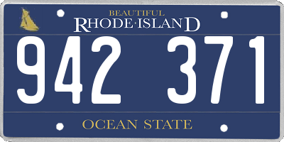 RI license plate 942371