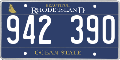 RI license plate 942390
