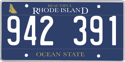 RI license plate 942391