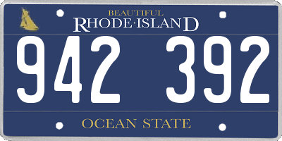 RI license plate 942392