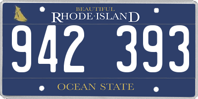 RI license plate 942393