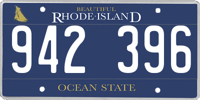 RI license plate 942396