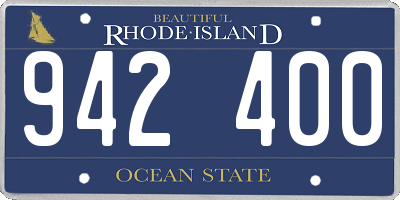 RI license plate 942400