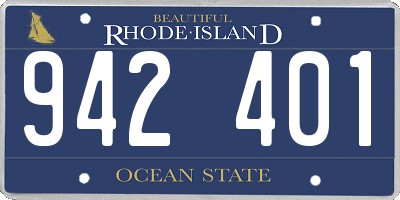 RI license plate 942401