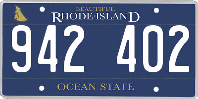 RI license plate 942402