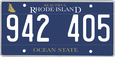 RI license plate 942405