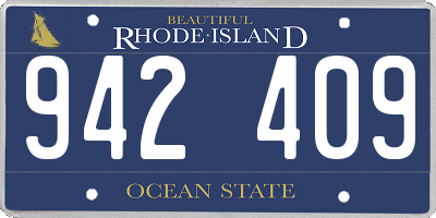RI license plate 942409