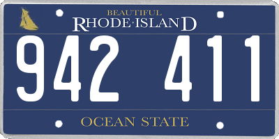 RI license plate 942411