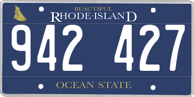 RI license plate 942427