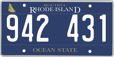 RI license plate 942431