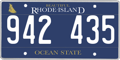 RI license plate 942435