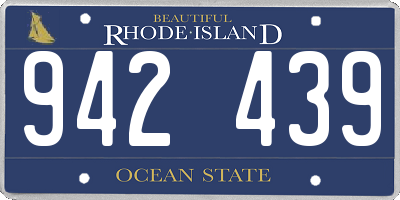 RI license plate 942439