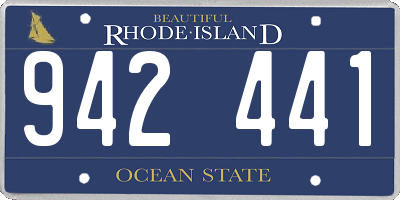 RI license plate 942441