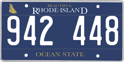 RI license plate 942448