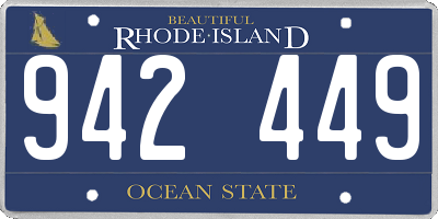 RI license plate 942449