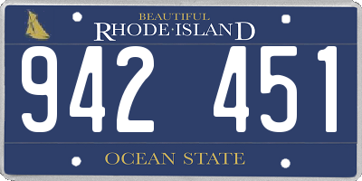 RI license plate 942451