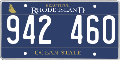 RI license plate 942460