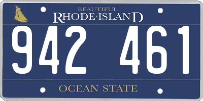 RI license plate 942461