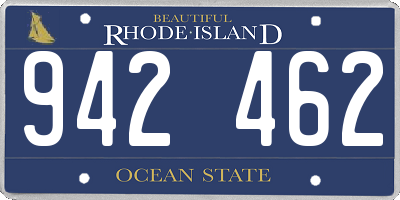 RI license plate 942462