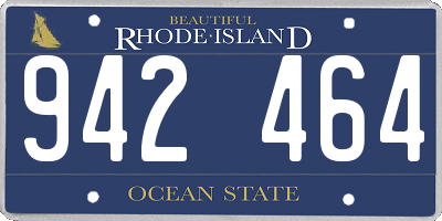 RI license plate 942464