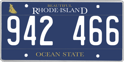 RI license plate 942466