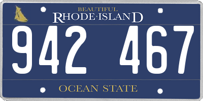 RI license plate 942467