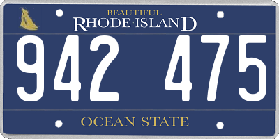 RI license plate 942475
