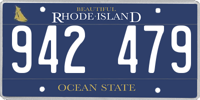RI license plate 942479