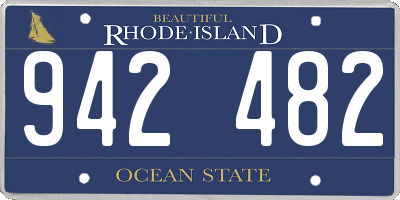 RI license plate 942482