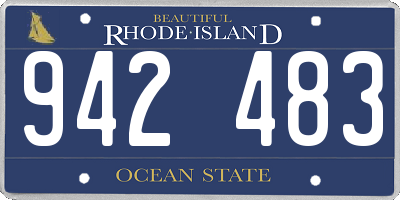 RI license plate 942483