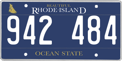 RI license plate 942484